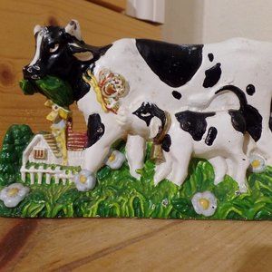 Cast Iron Cow Door Stop / Wall Hanger